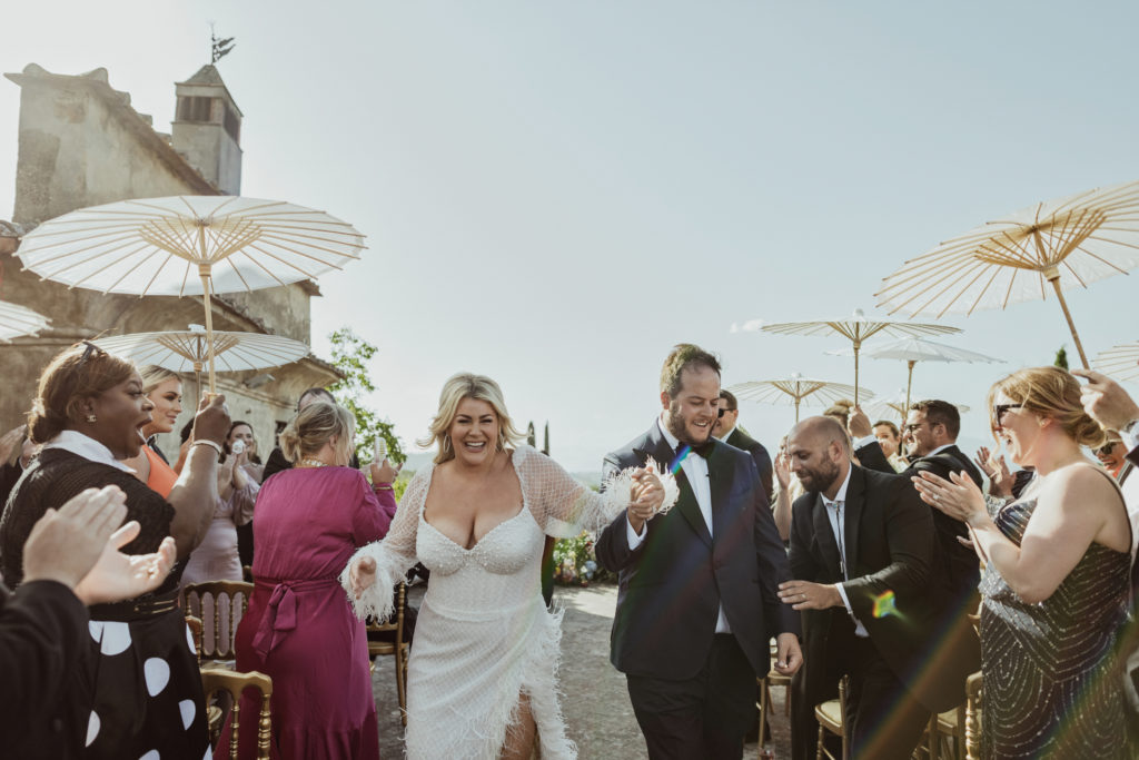 Heather McMahan and Jeff Daniels marry in Tuscany. 